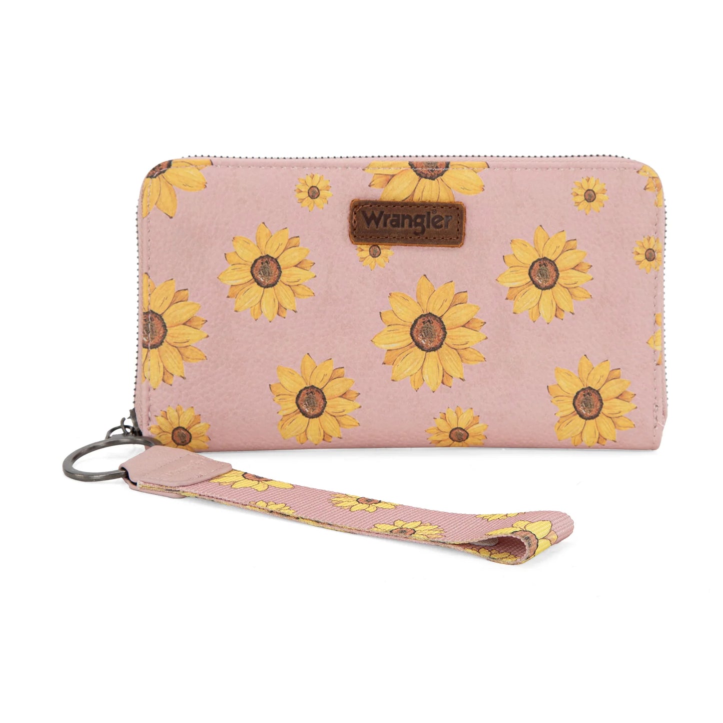 Wrangler Sunflower Print PU Leather Wallet- Pink