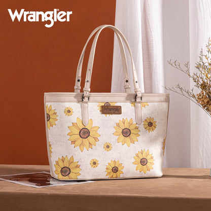 Wrangler Sunflower Print Tote Bag - Beige