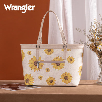 Wrangler Sunflower Print Tote Bag - Beige