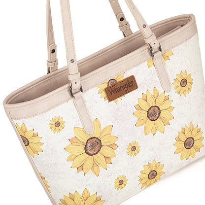 Wrangler Sunflower Print Tote Bag - Beige
