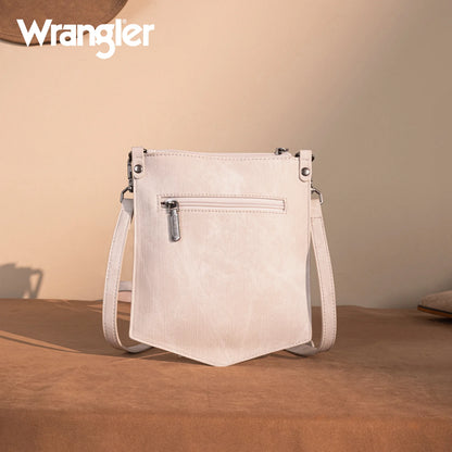 Wrangler "W" Stitch Water Repellent Denim Pocket Crossbody- Beige