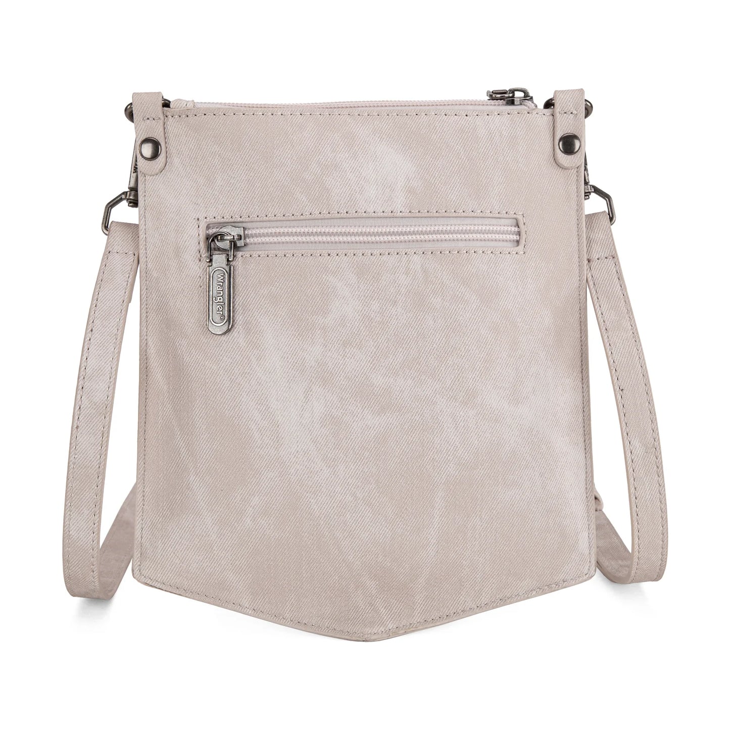 Wrangler "W" Stitch Water Repellent Denim Pocket Crossbody- Beige