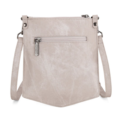 Wrangler "W" Stitch Water Repellent Denim Pocket Crossbody- Beige