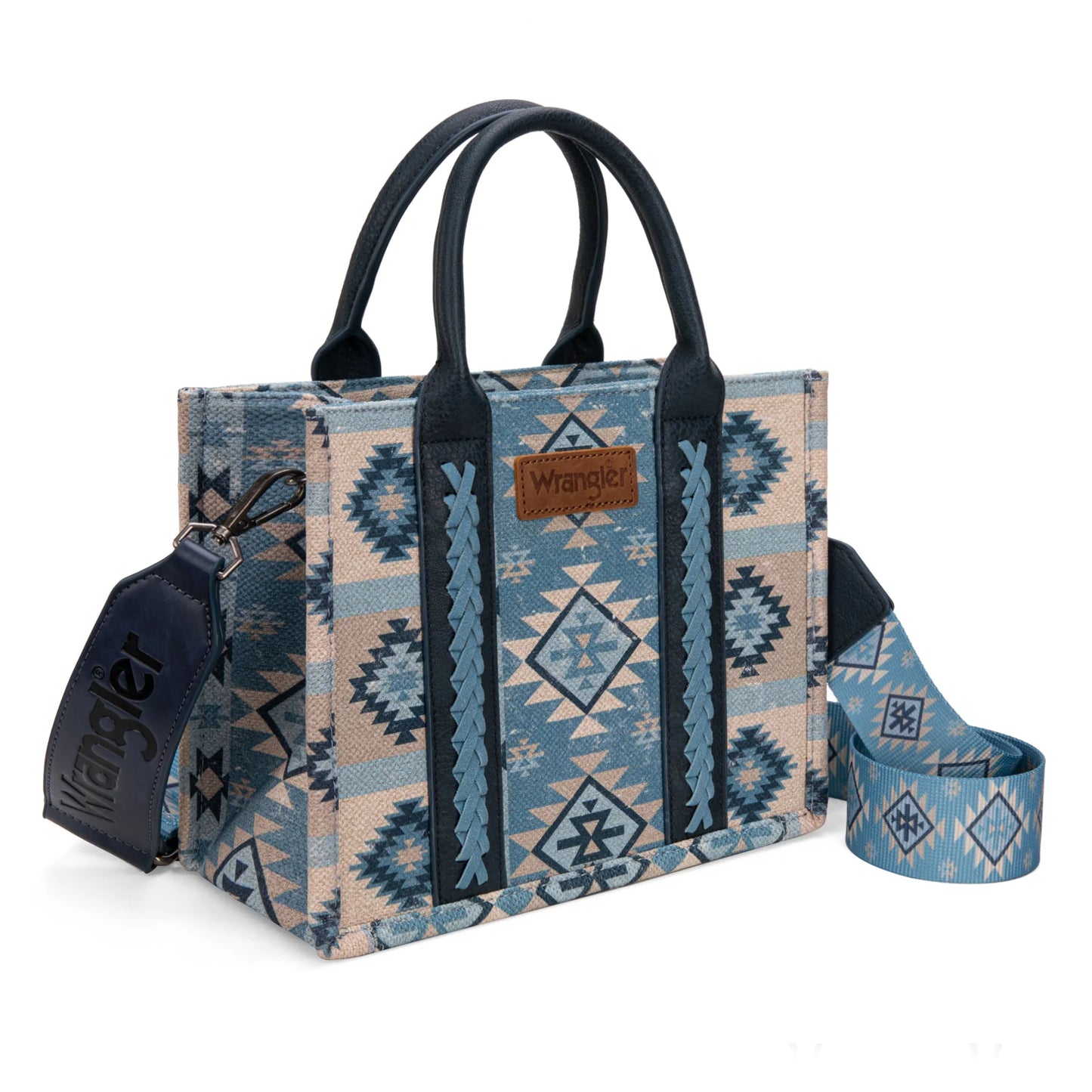 Wrangler Aztec Pattern Dual Sided Print -Tote/Crossbody -Jean