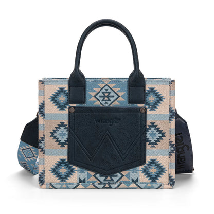 Wrangler Aztec Pattern Dual Sided Print -Tote/Crossbody -Jean