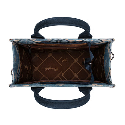 Wrangler Aztec Pattern Dual Sided Print -Tote/Crossbody -Jean