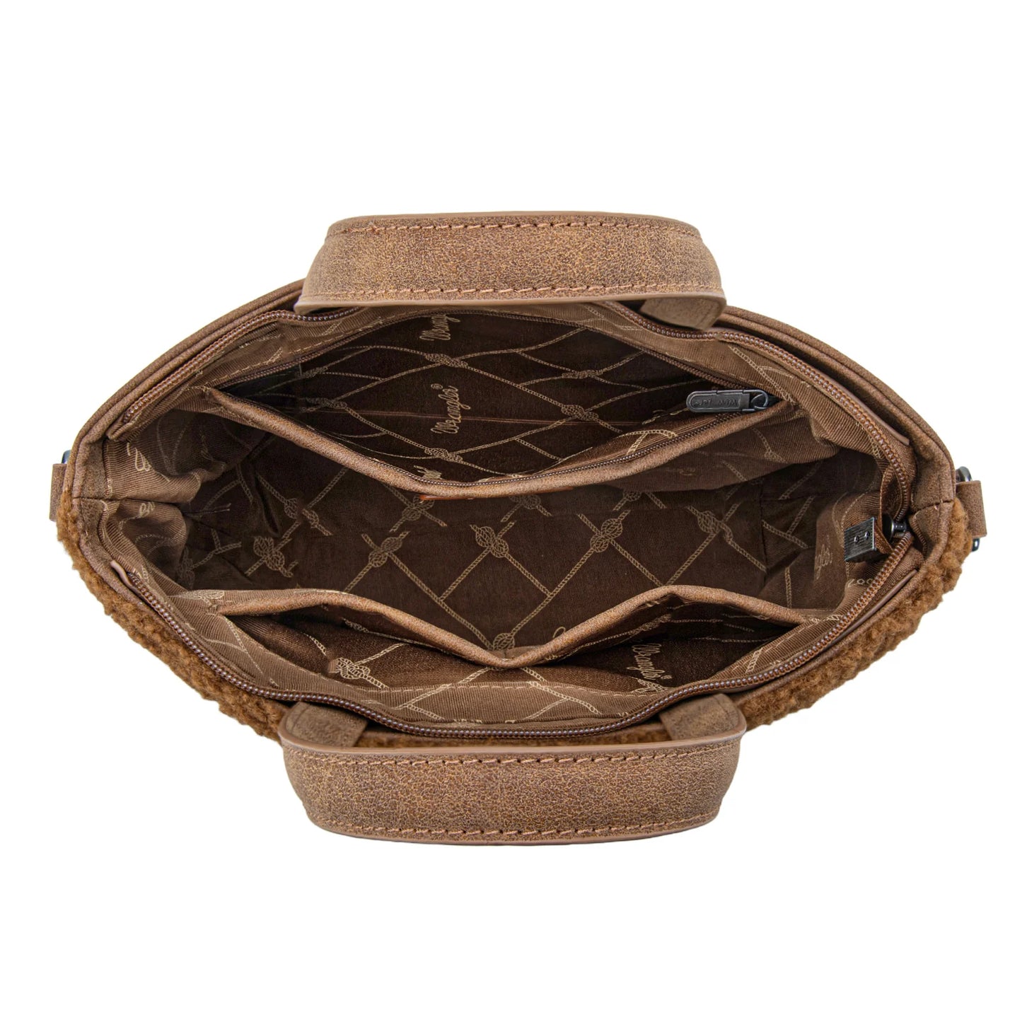 Wrangler Sherpa Aztec Sherpa Tote/Crossbody - Brown