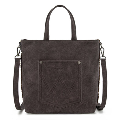 Wrangler Sherpa Aztec Sherpa Tote/Crossbody - Coffee