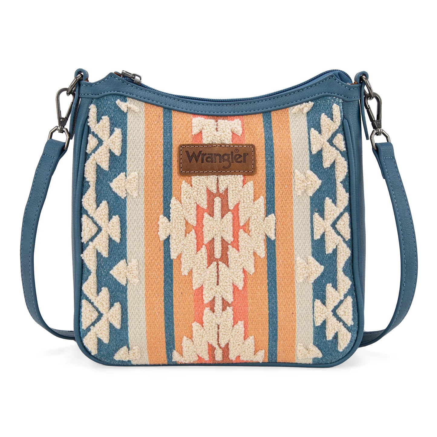 Wrangler Sherpa Aztec Canvas Crossbody - Jean