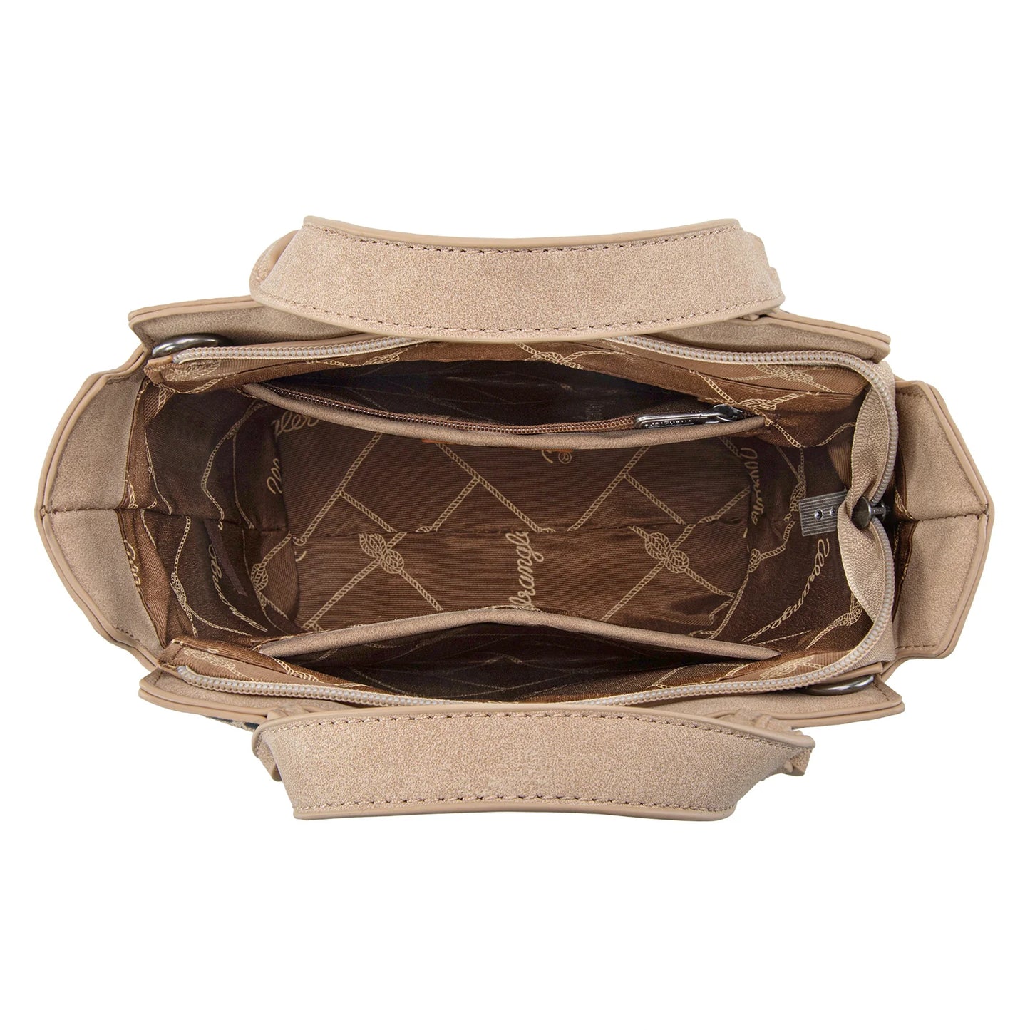 Wrangler Leopard Print Braided Handle Tote/Crossbody - Tan