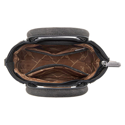 Wrangler Leopard Print Small Tote/Crossbody - Black