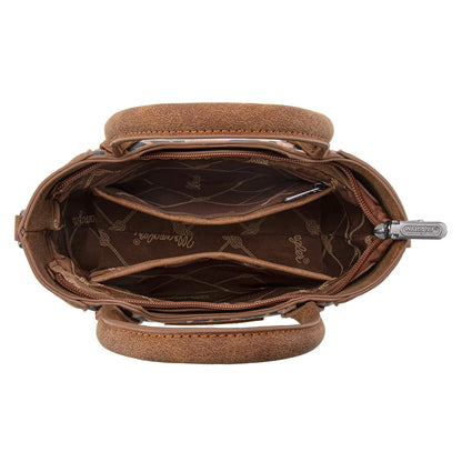 Wrangler Leopard Print Small Tote/Crossbody - Brown