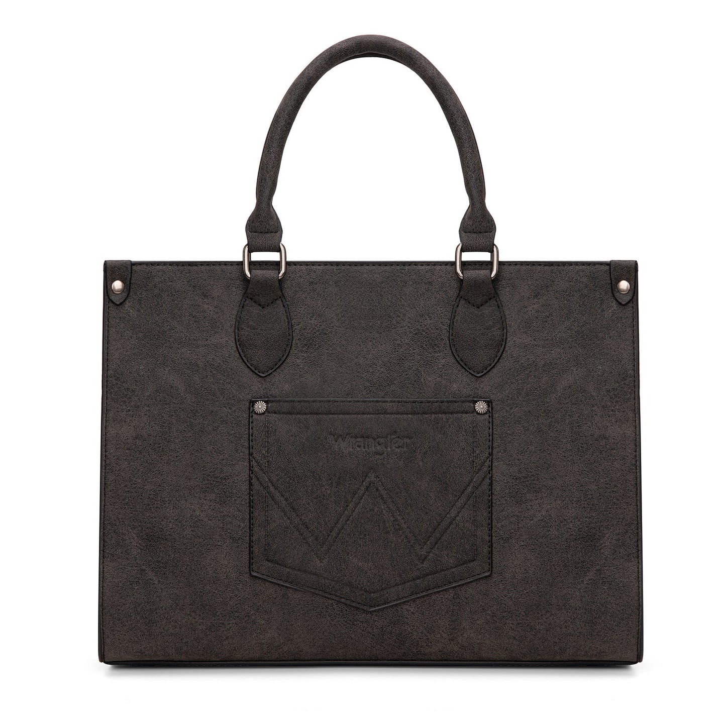 Wrangler Leopard Print Wide Tote Bag/Crossbody - Black