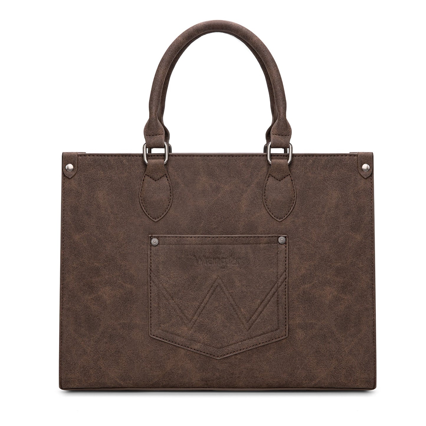 Wrangler Leopard Print Wide Tote Bag/Crossbody - Coffee