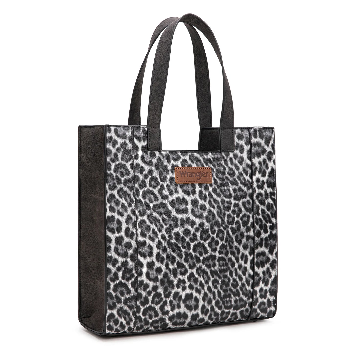 Wrangler Leopard Print Tote Bag - Black