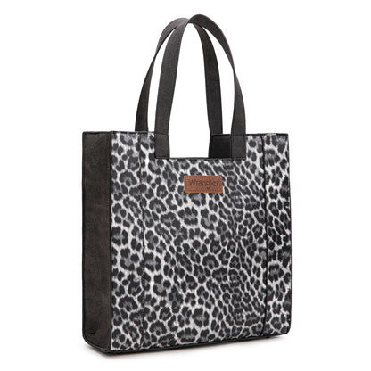 Wrangler Leopard Print Tote Bag - Black