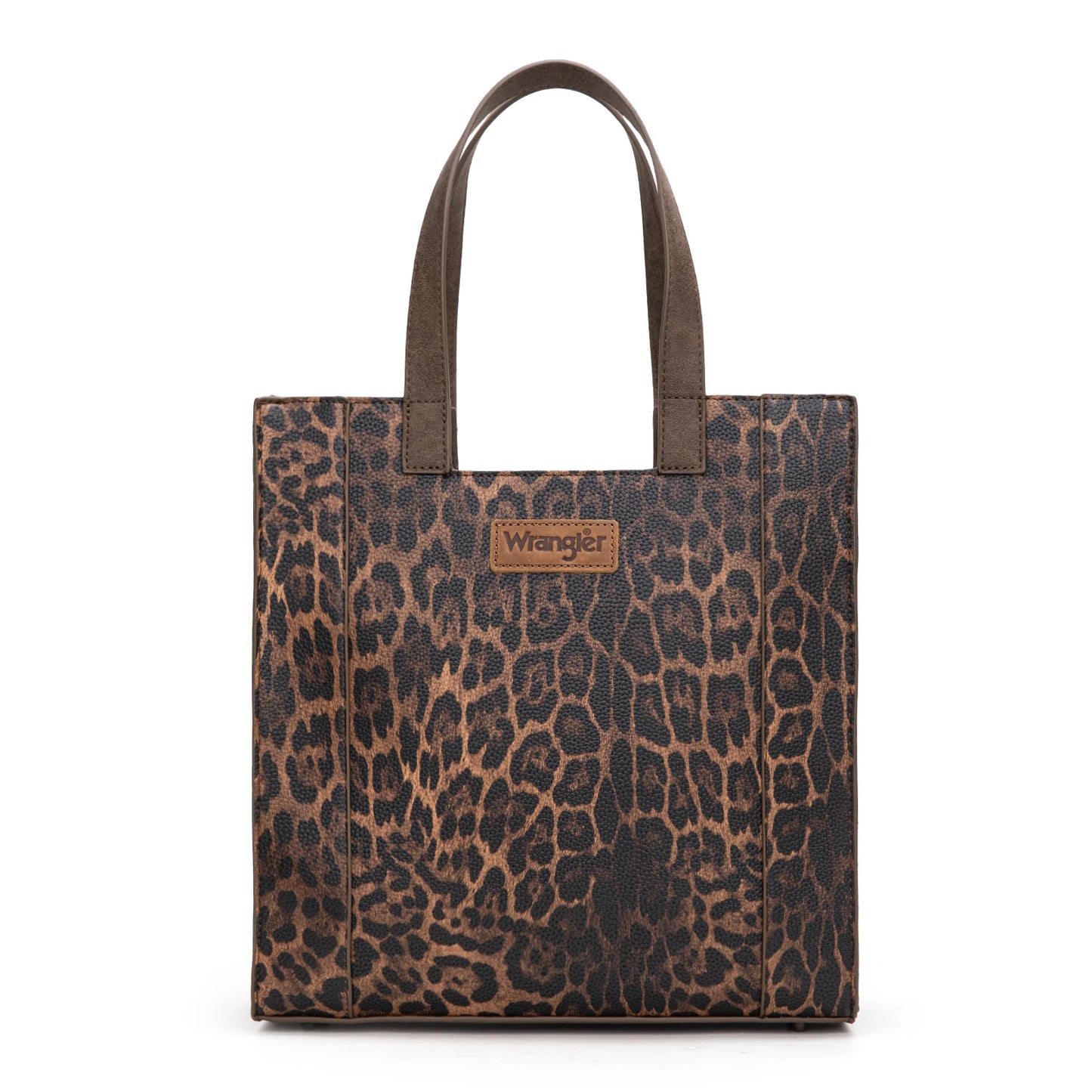 Wrangler Leopard Print Tote Bag - Coffee
