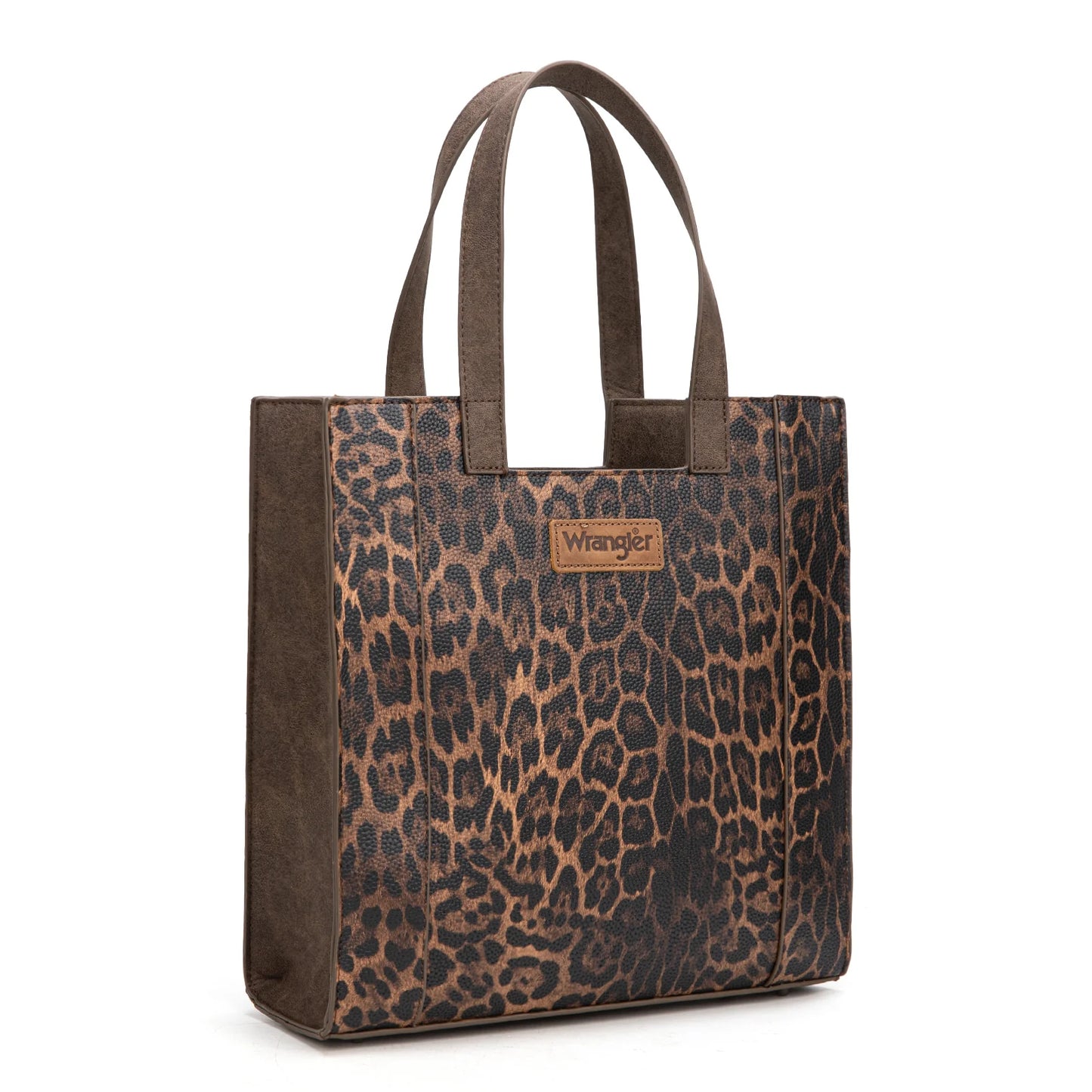 Wrangler Leopard Print Tote Bag - Coffee
